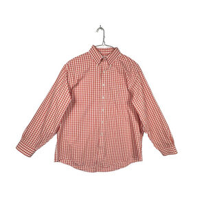Brooks Brothers The Original Polo Mens Extra Large Orange Peach Gingham Plaid